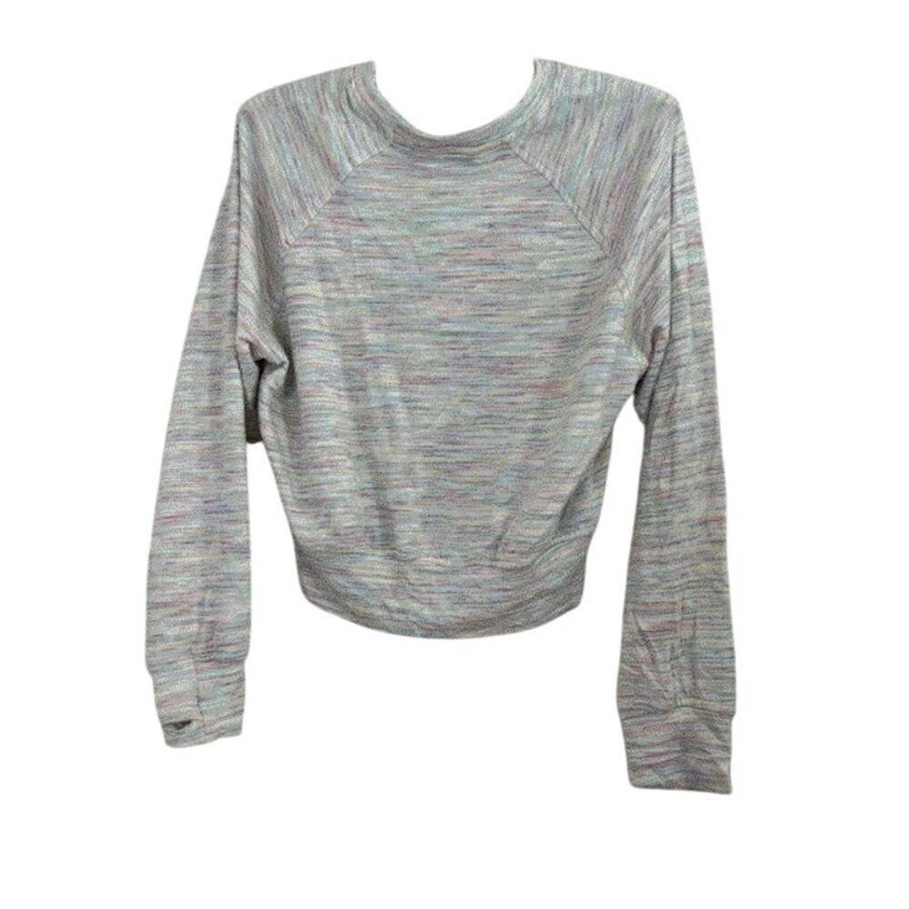 Athleta Girl Sweatshirt Large / 12 Rainbow Speckled Long Sleeve TENCEL Modal